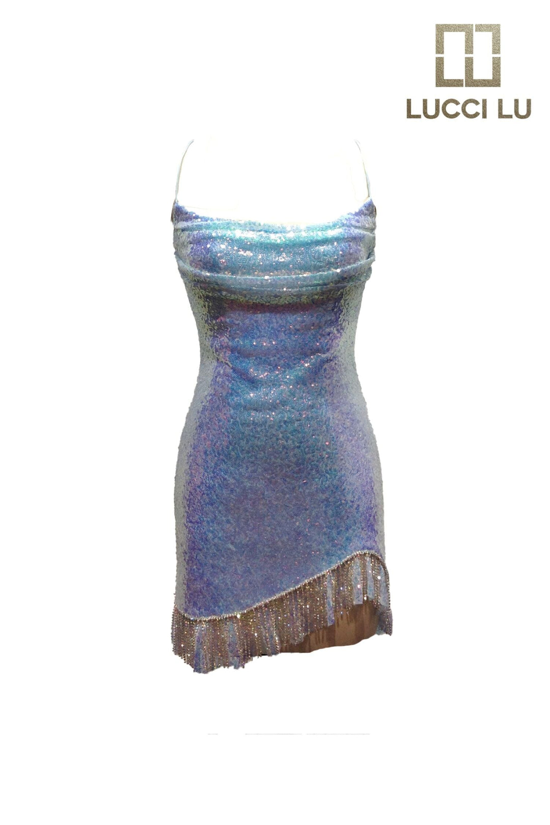 Sequin Short Sleeveless Fringe Dress by Lucci Lu 4169 ABC Fashion Sequin Short Sleeveless Fringe Dress by Lucci Lu 4169 ABC Fashion