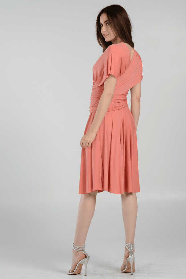 Short Convertible Jersey Dress by Poly USA 7020