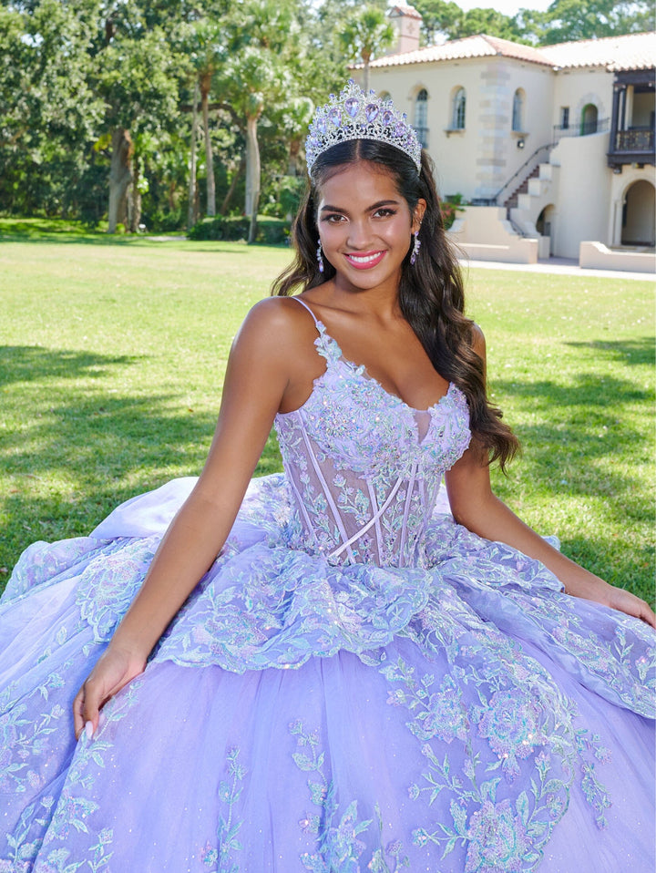 Sleeveless Cape Quinceanera Dress by House of Wu 26077