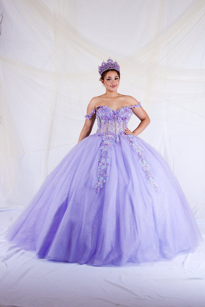 Sleeveless Cape Sleeve Ball Gown by Calla SCL-30006
