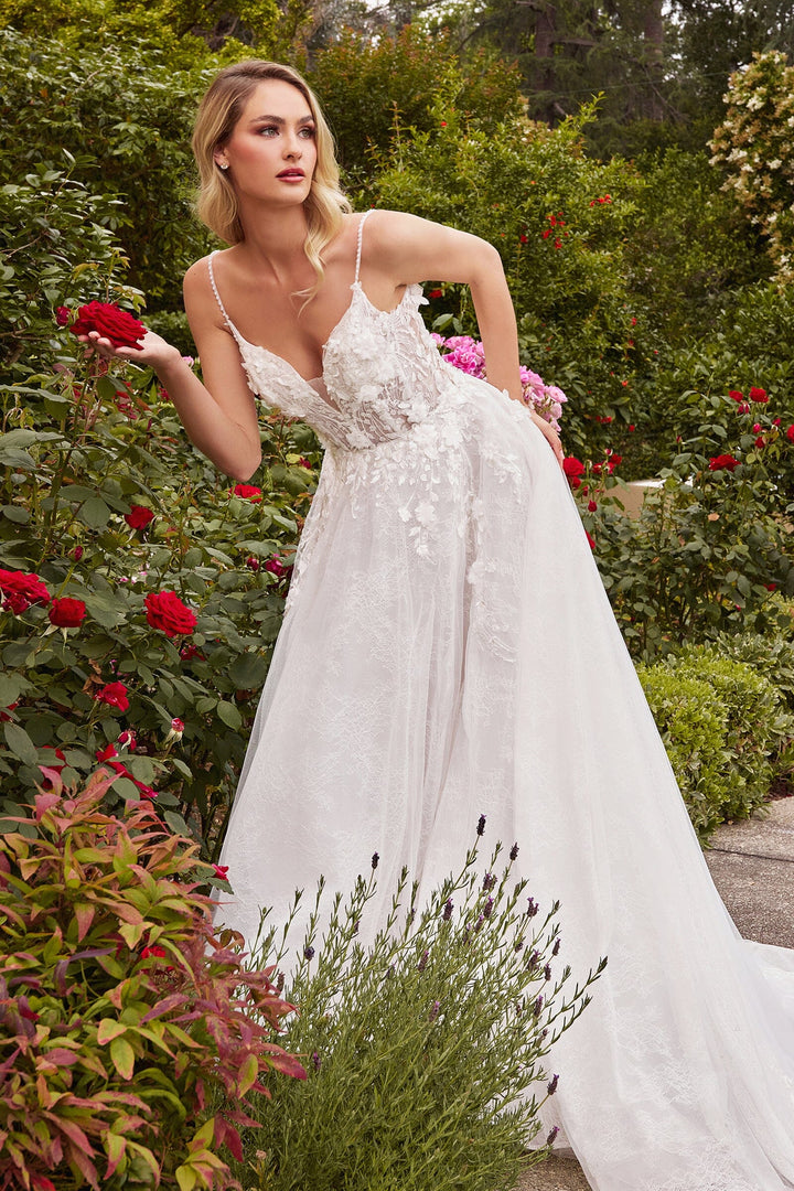 Sleeveless Lace A-line Wedding Dress by Ladivine CD857W