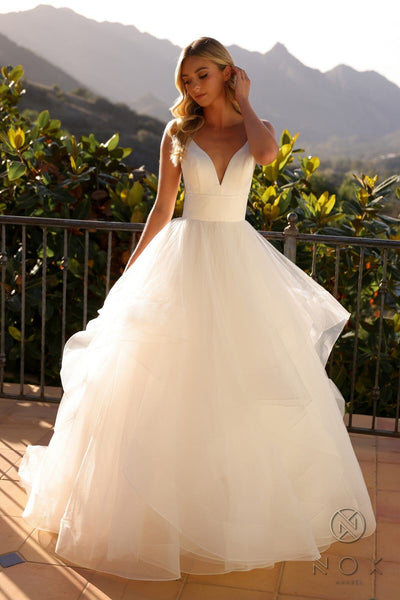 パーティードレス GANISONG Bridal Angel Fallen Halterneck Dress White sleeveless-layered-wedding-