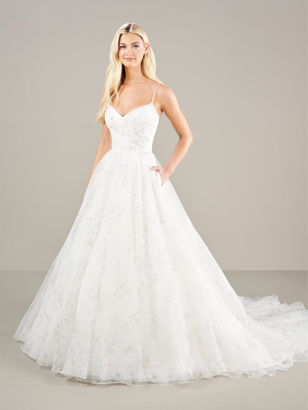 Sleeveless Organza Bridal Gown by Adrianna Papell 31271