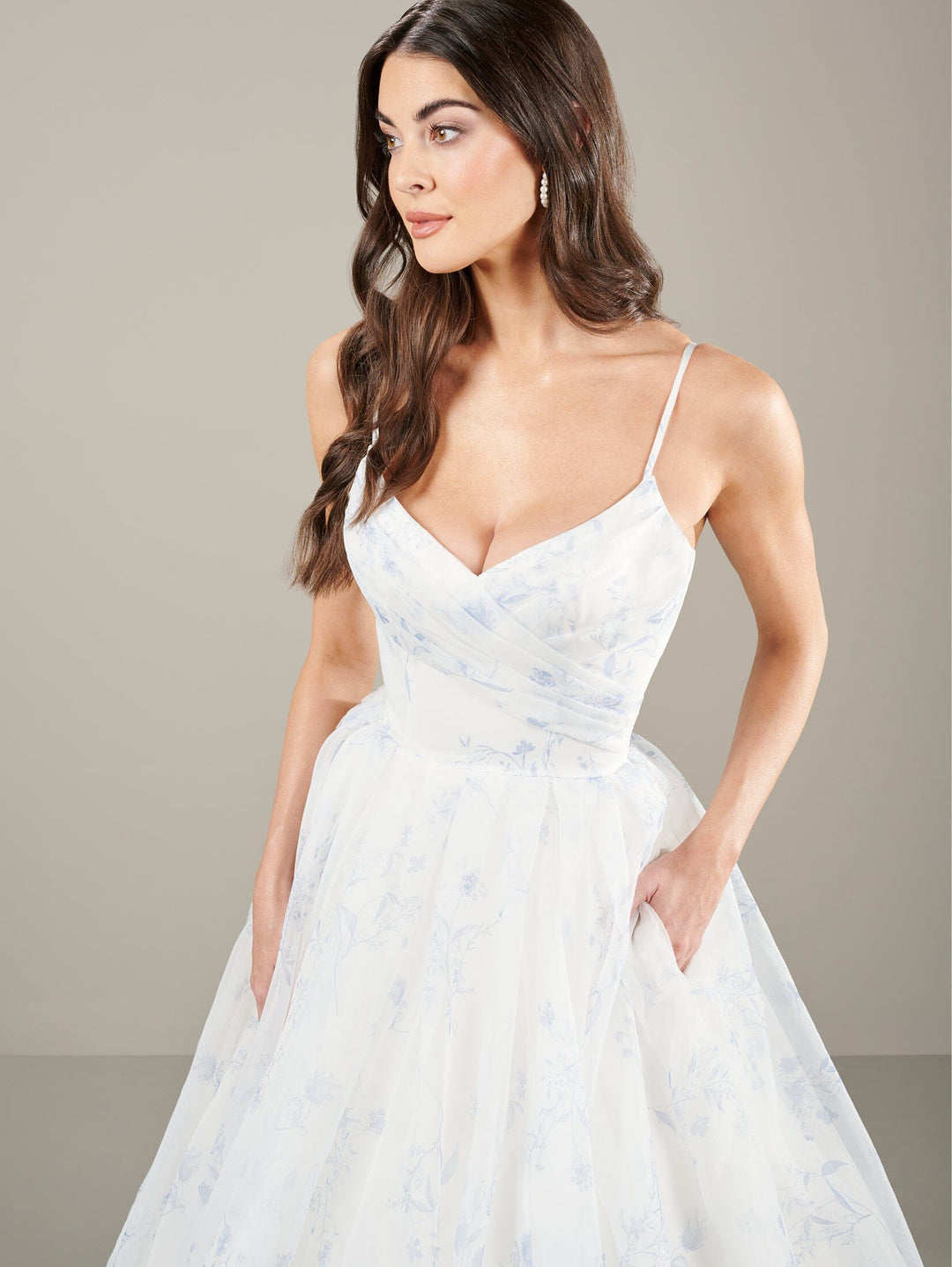 Sleeveless Organza Bridal Gown by Adrianna Papell 31271