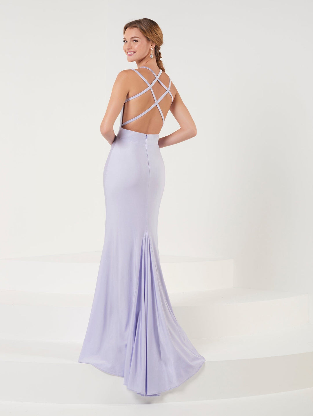 Spandex Fitted Strappy Back Gown by Studio 17 12870