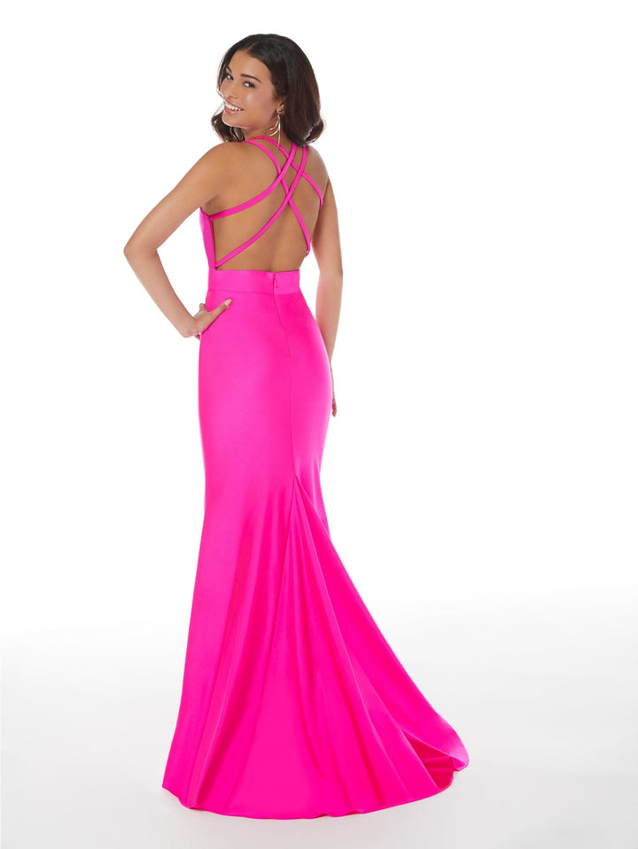 Spandex Fitted Strappy Back Gown by Studio 17 12870