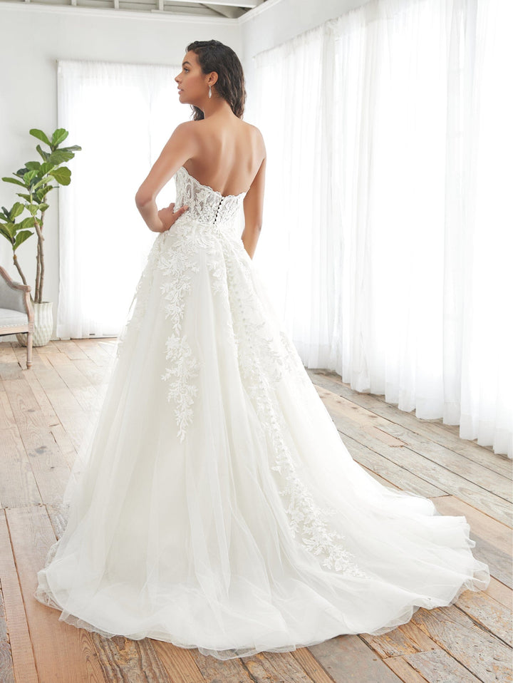 Strapless Bell Sleeve Bridal Gown by Adrianna Papell 31233