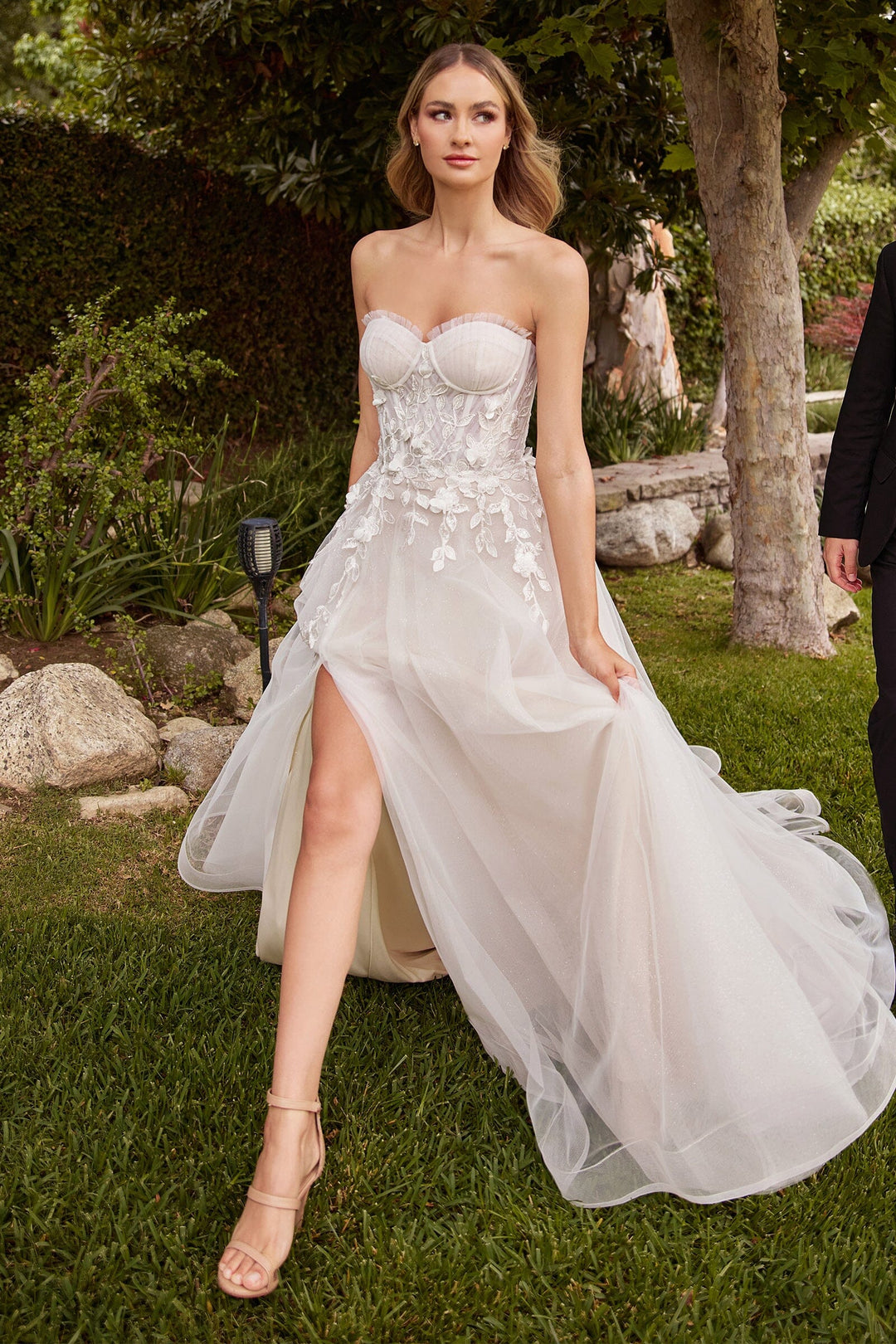 Strapless Bridal Gown with Gloves by Ladivine CD859W