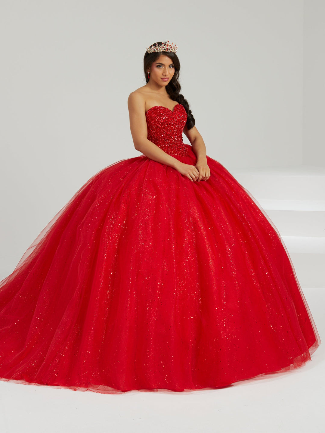 Strapless Cape Quinceanera Dress by Fiesta Gowns 56480