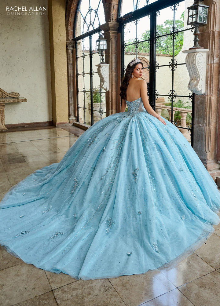 Strapless Cape Quinceanera Dress by Rachel Allan RQ1162