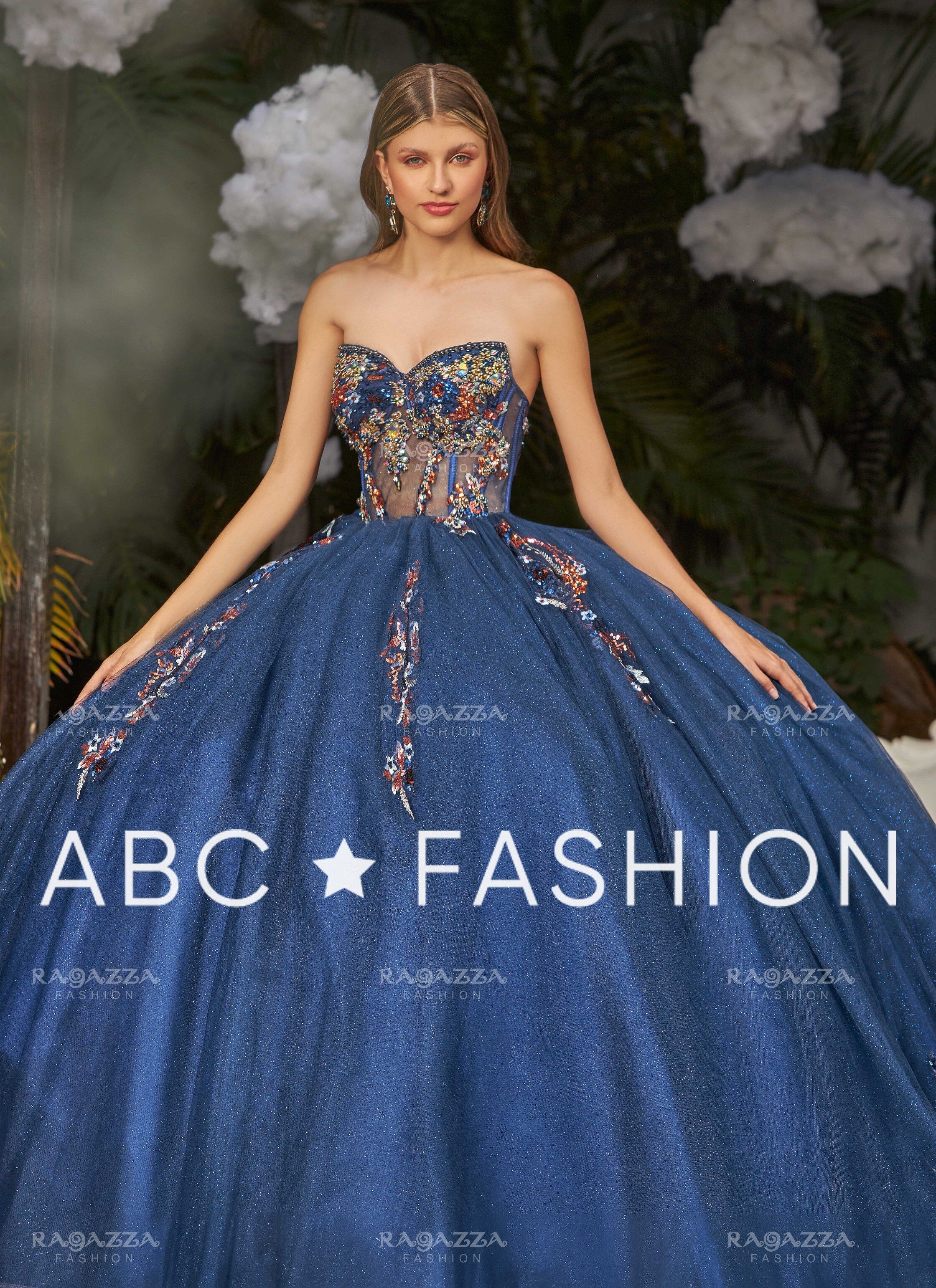 Strapless Cloak Quinceanera Dress by Ragazza EV51-651 – ABC Fashion