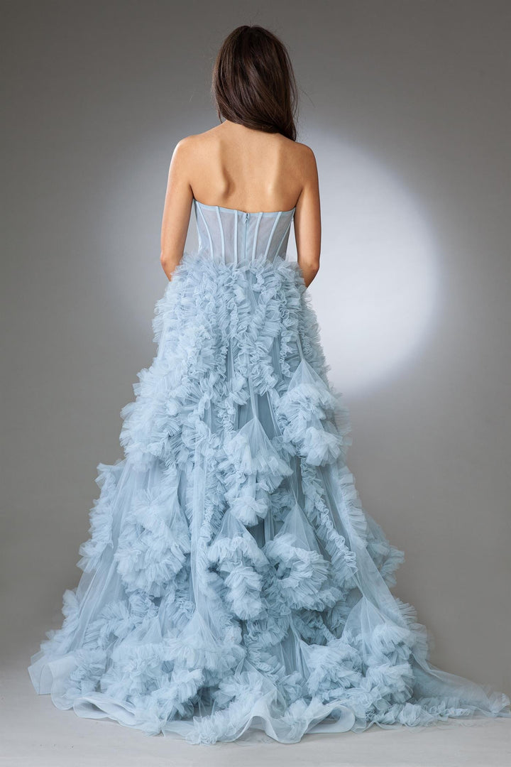 Stores With Prom Dresses Off-the-Shoulder Strapless Sleeveless Prom Dress Ruffle Formal Wear Dresses main image 1