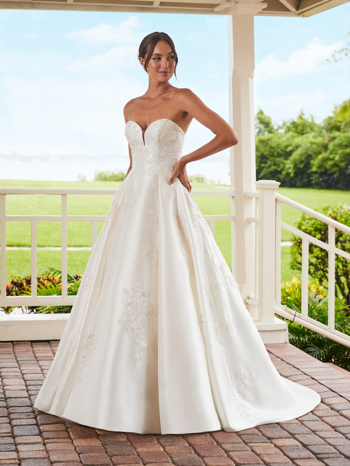 Strapless Mikado Wedding Gown by Adrianna Papell 31222