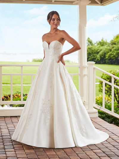 Strapless Mikado Wedding Gown by Adrianna Papell 31222