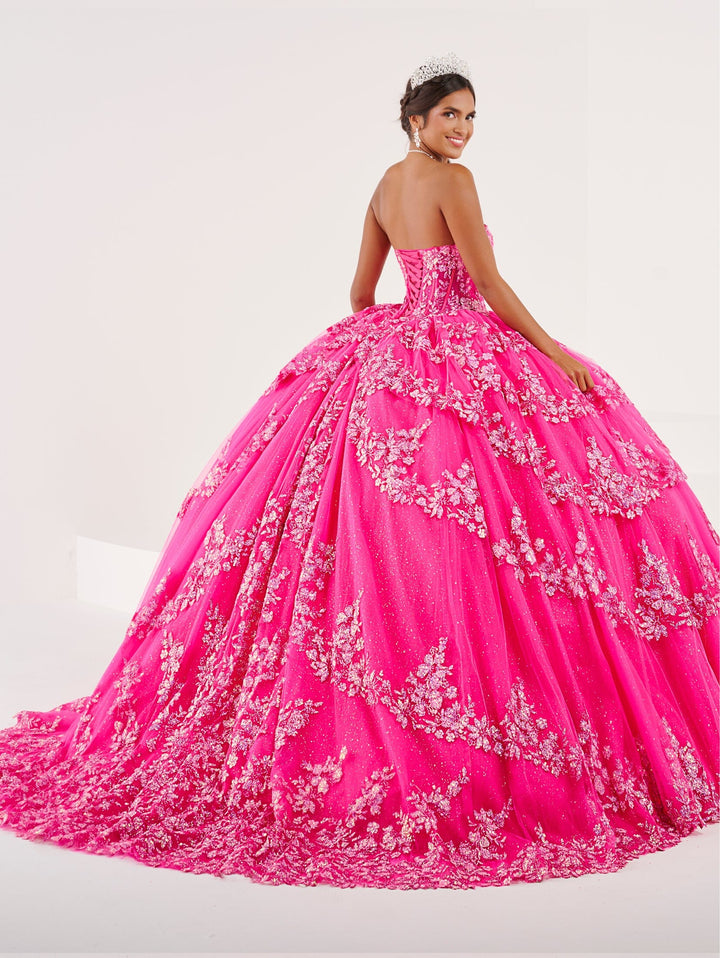 Strapless Puff Sleeve Quinceanera Dress by Fiesta Gowns 56497