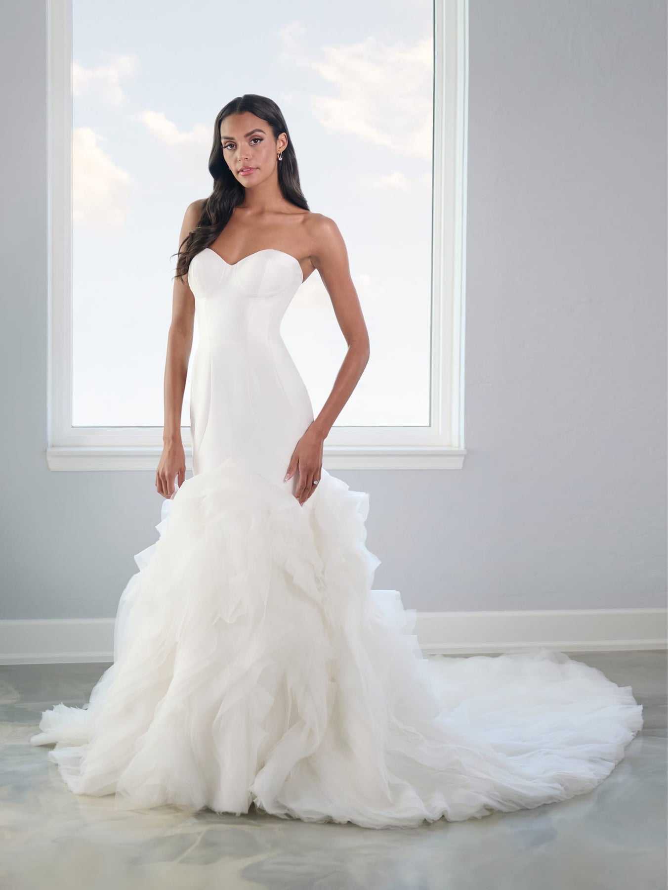 Strapless Ruffled Wedding Gown by Adrianna Papell 31308 – ABC Fashion Strapless Ruffled Wedding Gown by Adrianna Papell 31308 – ABC Fashion