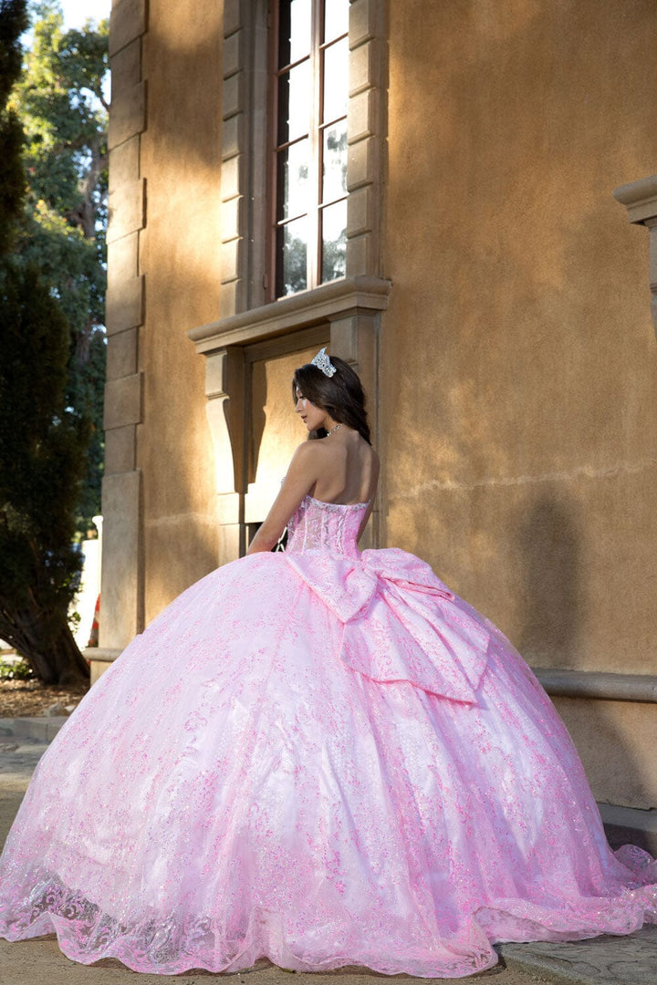 Strapless Sheer Corset Ball Gown by Petite Adele PQ1058