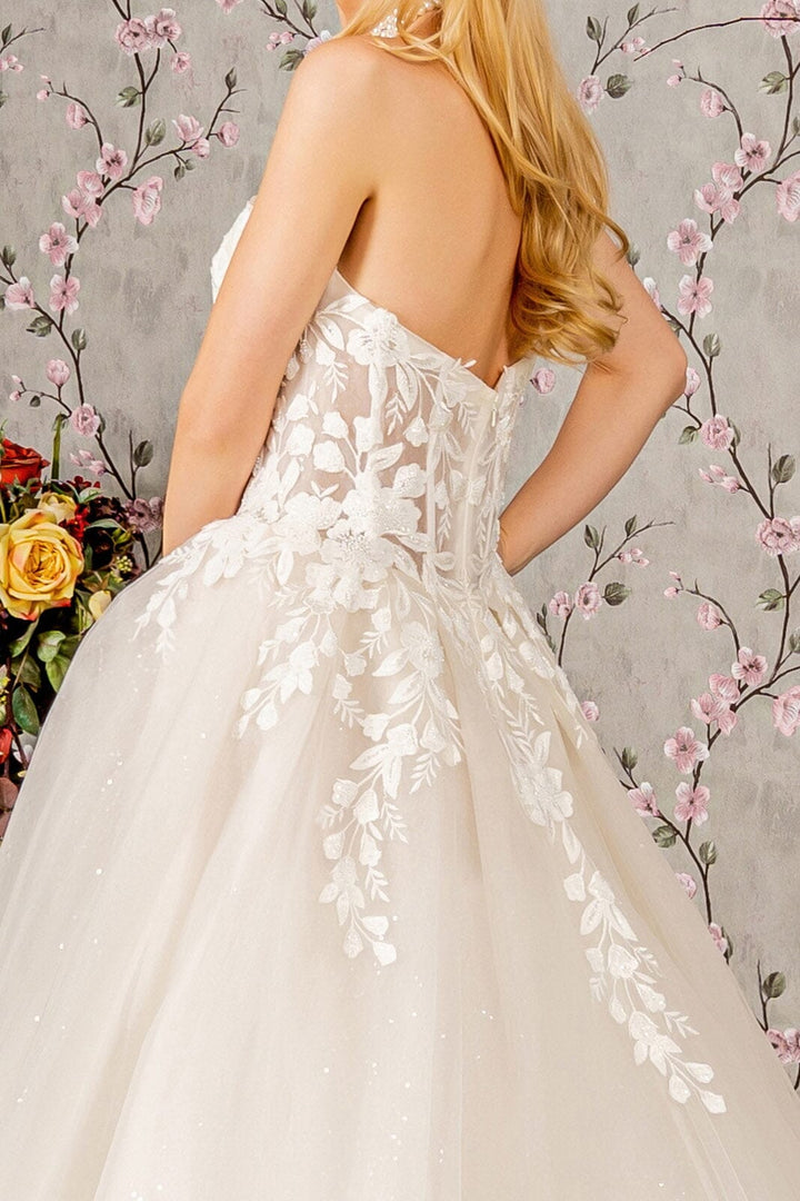 Strapless Sheer Corset Wedding Gown by GLS Gloria GL3349
