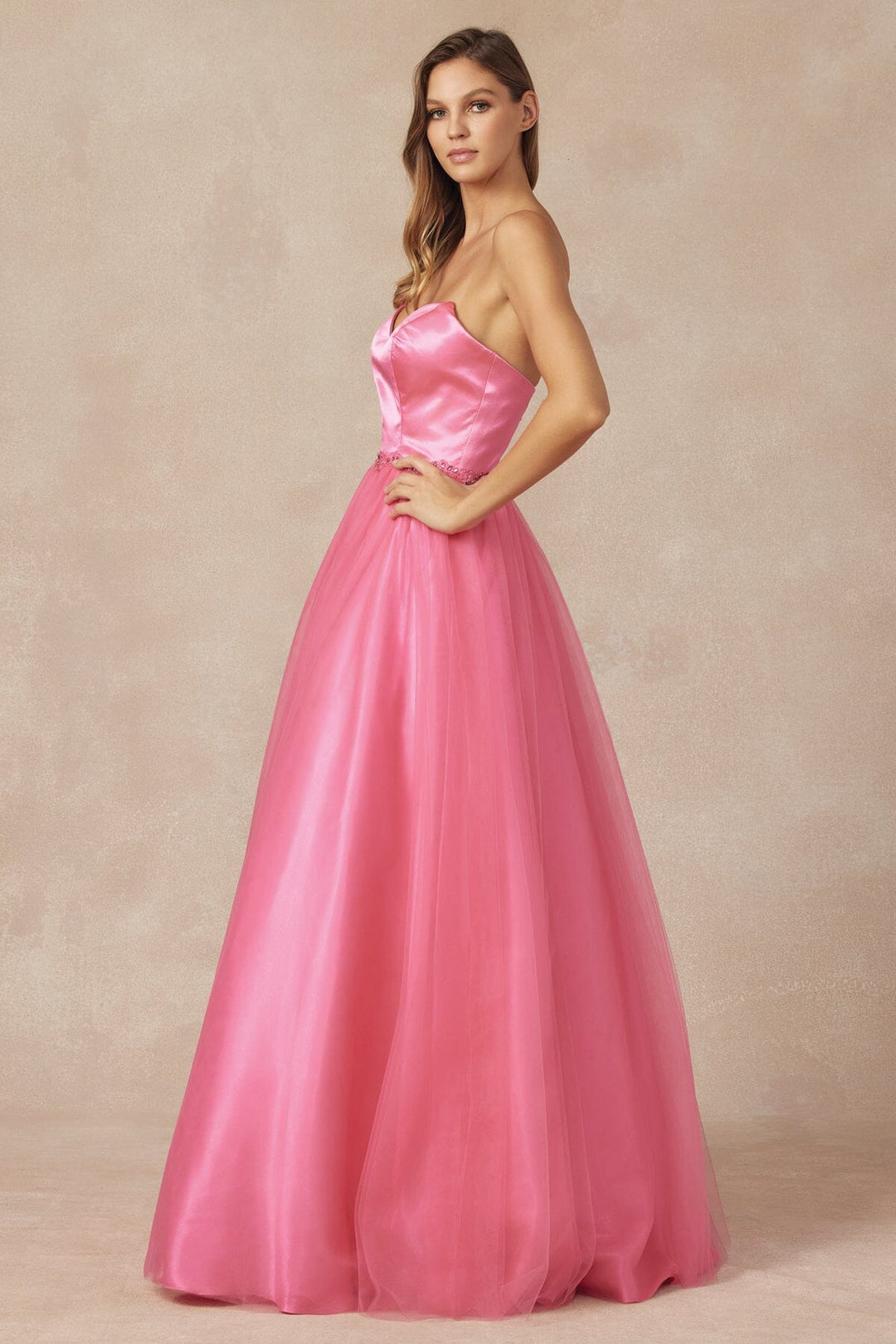 Strapless Tulle Ball Gown by Juliet 265