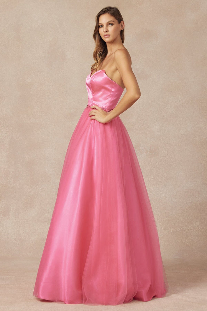 Strapless Tulle Ball Gown by Juliet 265
