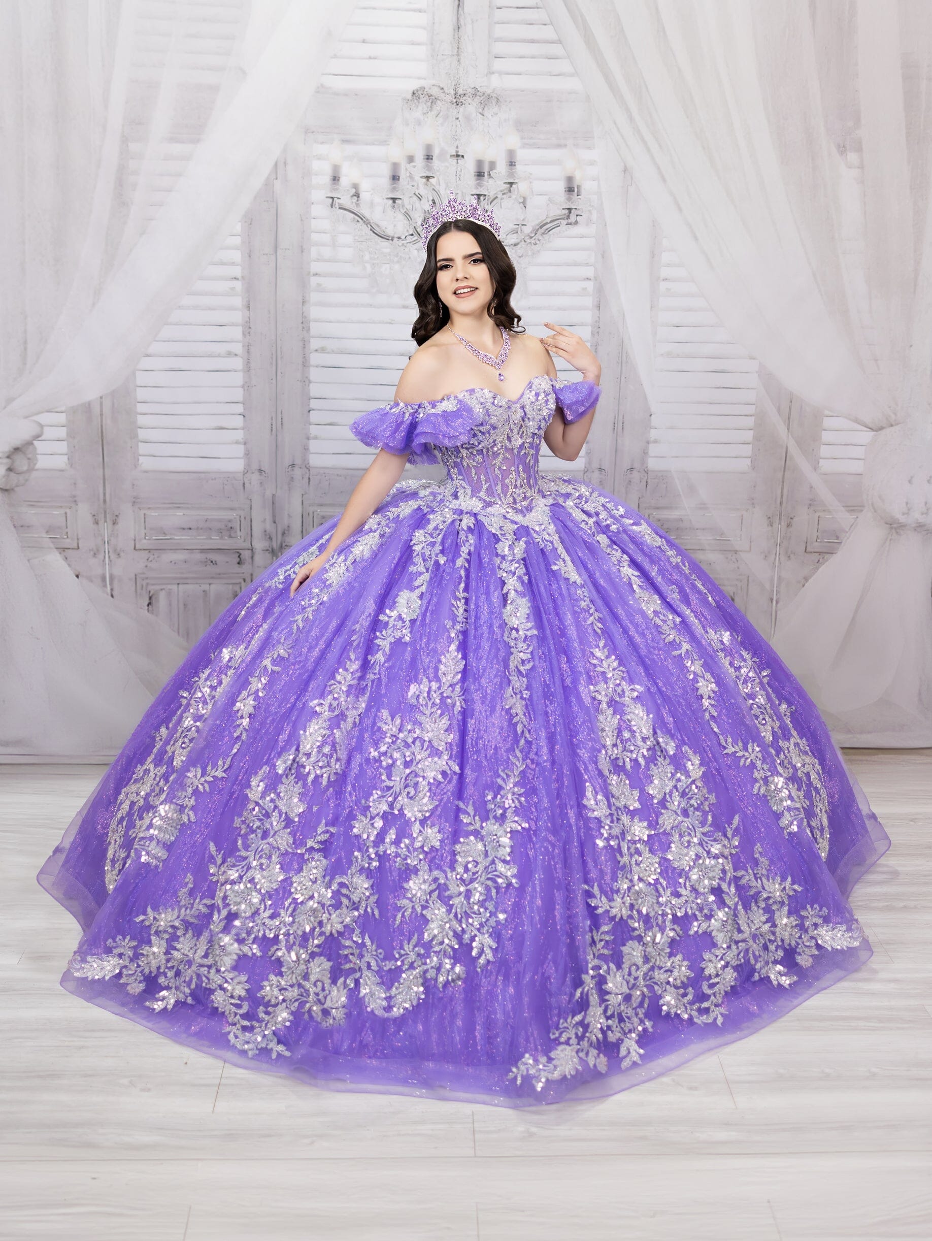 ドレス 文化祭 卒業式 紫 パープル Sweetheart Corset Ball Gown by LizLuo Fiesta 56534 – ABC Fashion