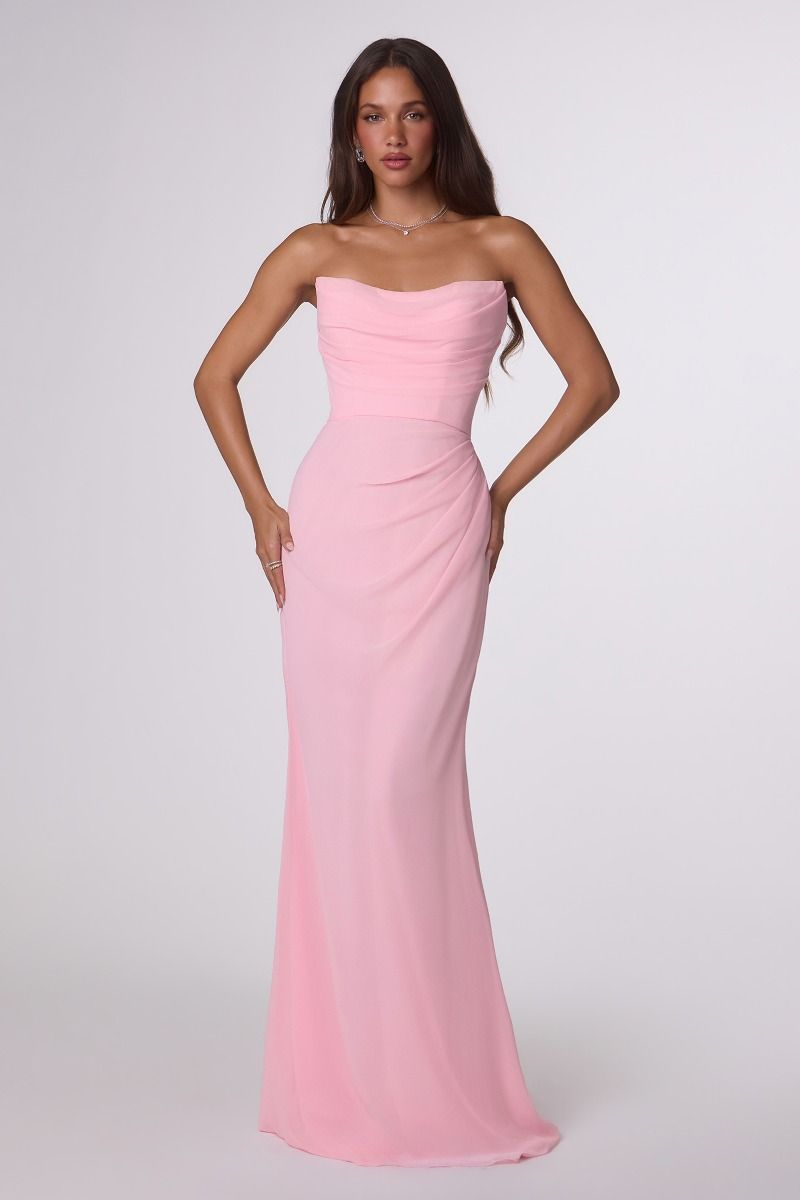 Amoris T702 Elegant Fitted Formal Gown Lavender / S Amoris T702 Elegant Fitted Formal Gown Lavender / S