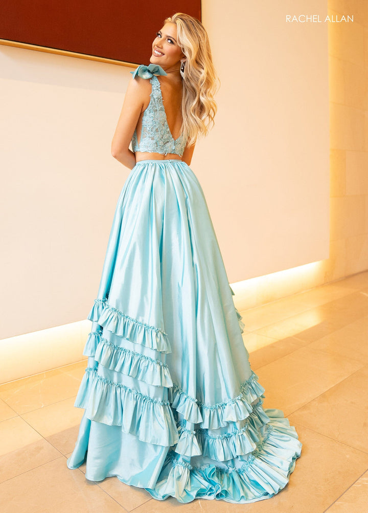 Taffeta Sleeveless 2-Piece Gown by Rachel Allan 70718