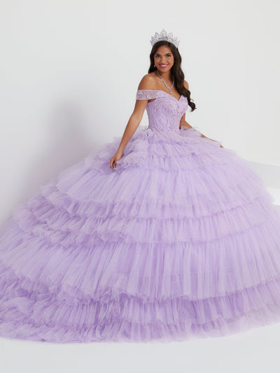 Tiered Puff Sleeve Quinceanera Dress by House of Wu 26068
