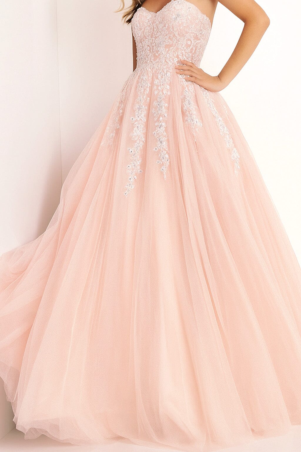 Tulle Strapless A-line Gown by Jovani 00915