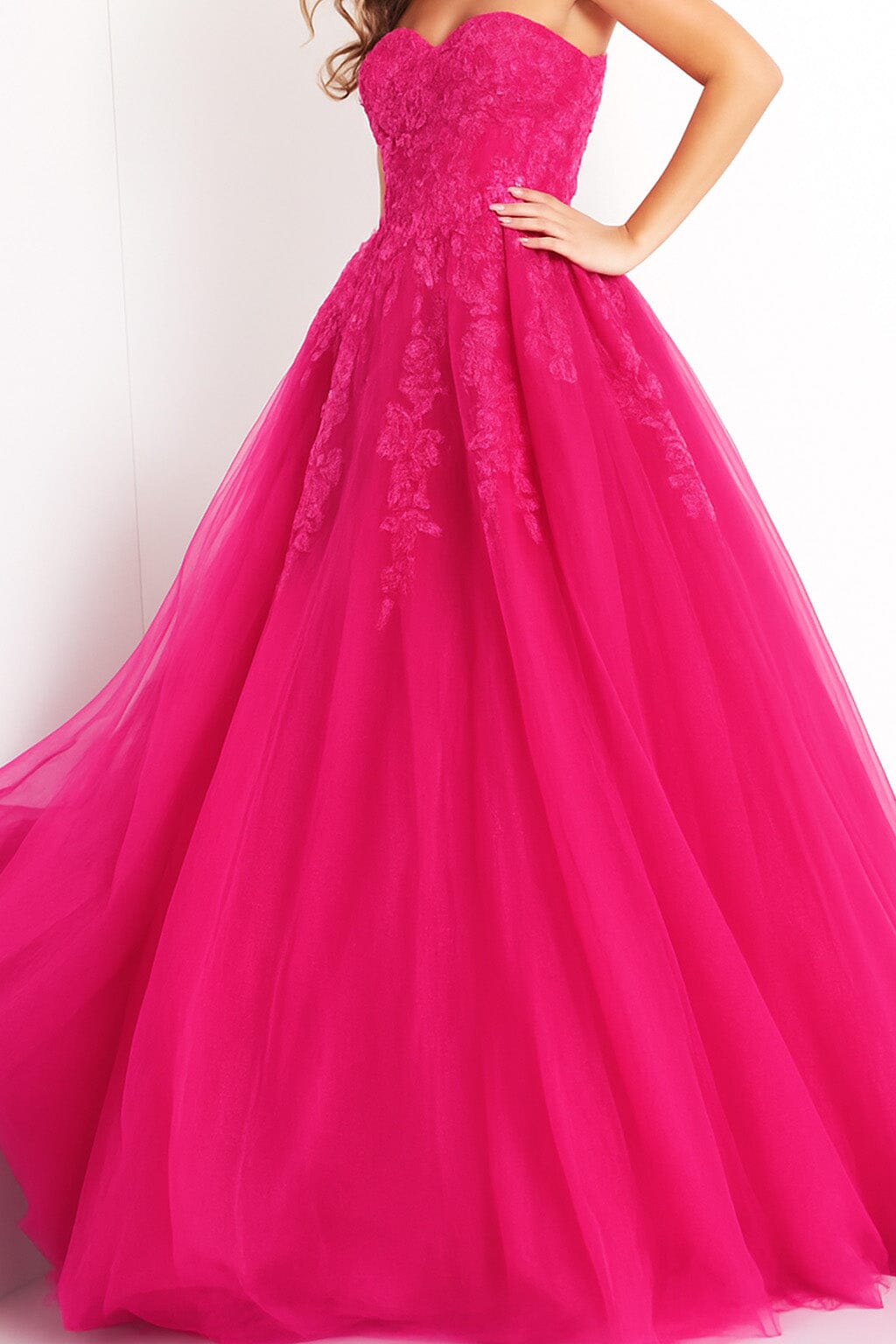 Tulle Strapless A-line Gown by Jovani 00915