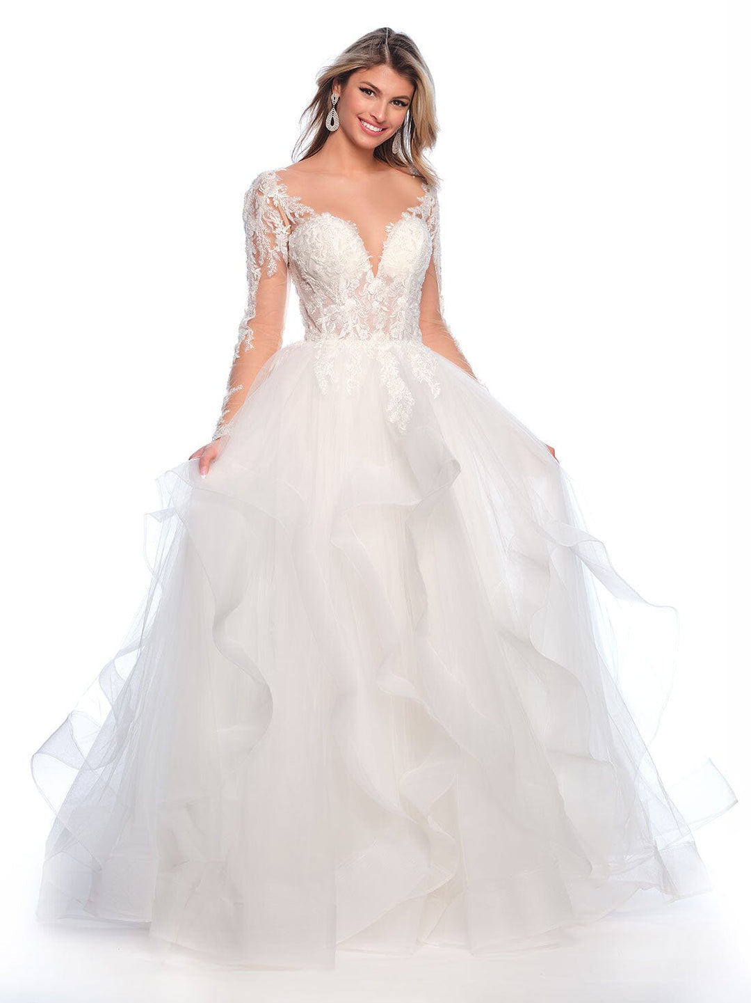 Wedding Dress by Dave and Johnny 12117 Ivory / 14 Wedding Dress by Dave and Johnny 12117 Ivory / 14