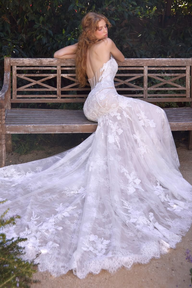 Lace Halter Bridal Mermaid Dress by Ladivine WL077