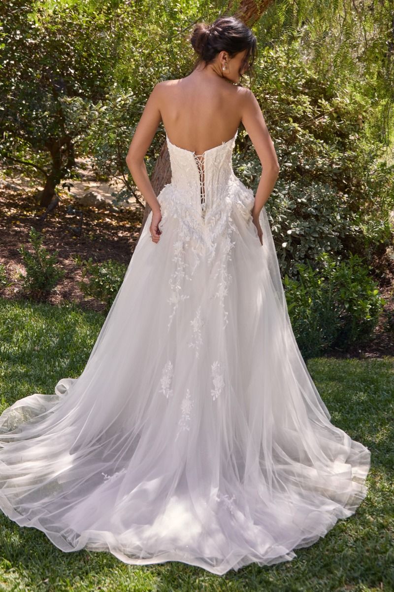 3D Floral Strapless Bridal Gown by Ladivine WL094