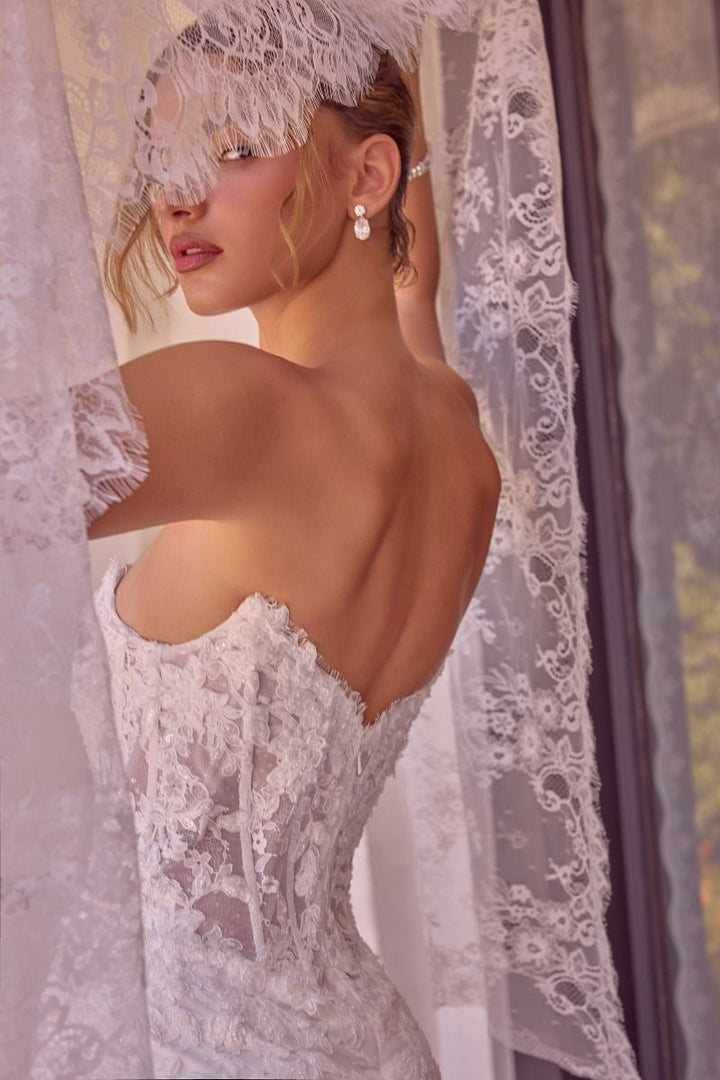Strapless Bridal Mermaid Dress by Ladivine WL101