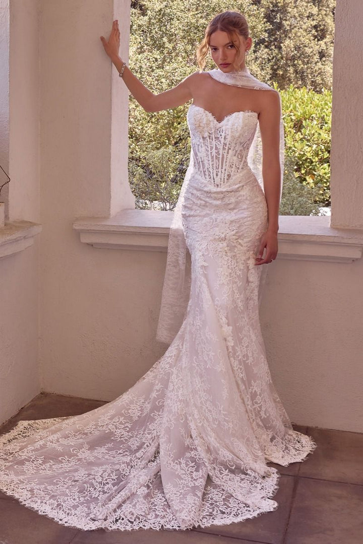 Strapless Bridal Mermaid Dress by Ladivine WL101