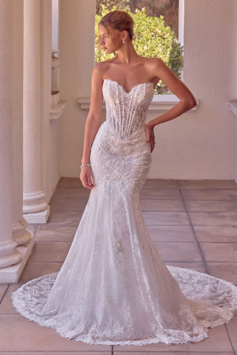 Strapless Bridal Mermaid Dress by Ladivine WL101