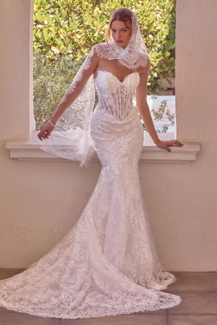 Strapless Bridal Mermaid Dress by Ladivine WL101