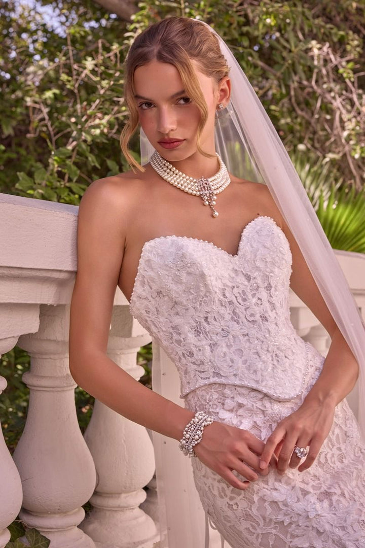 Strapless Bridal Mermaid Dress by Ladivine WL102