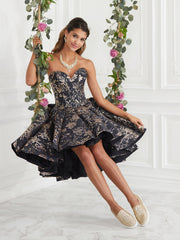 2 Piece Strapless Floral Print Quinceanera Dress by House of Wu 26947-Quinceanera Dresses-ABC Fashion