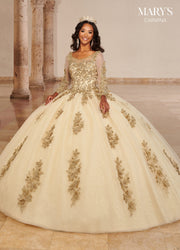 3/4 Sleeve Quinceanera Dress by Mary's Bridal MQ1093