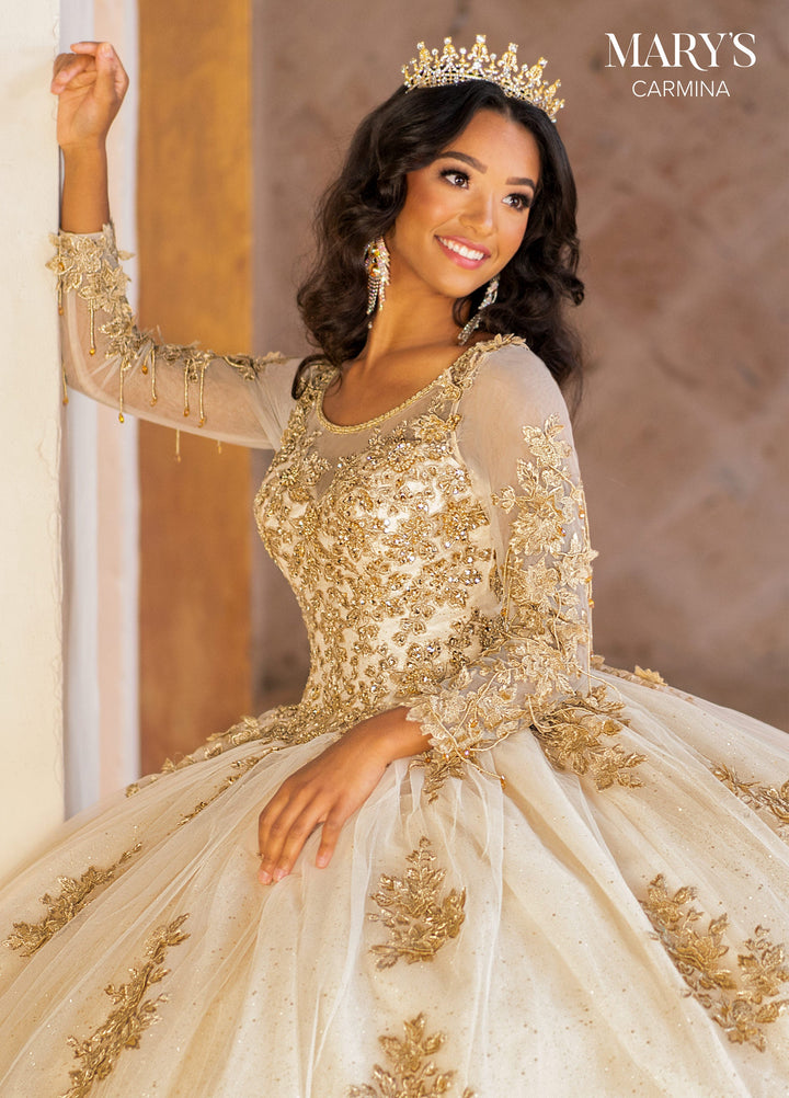 3/4 Sleeve Quinceanera Dress by Mary's Bridal MQ1093