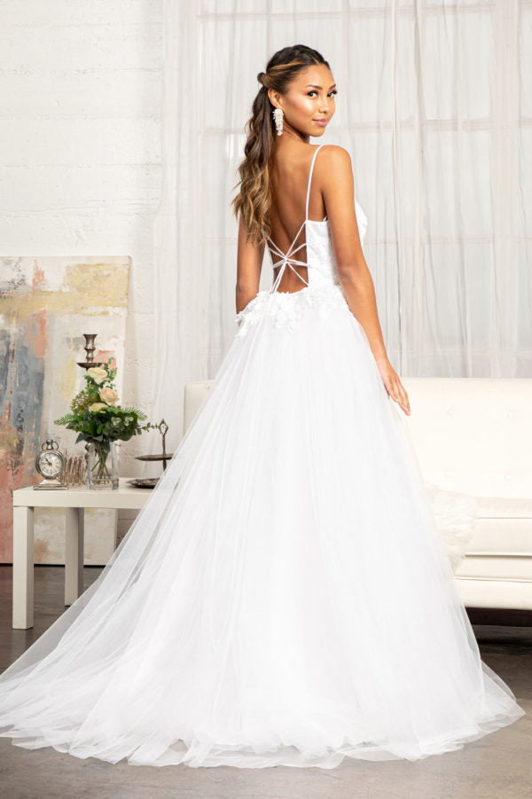3D Floral A-line Wedding Dress by Elizabeth K GL3013