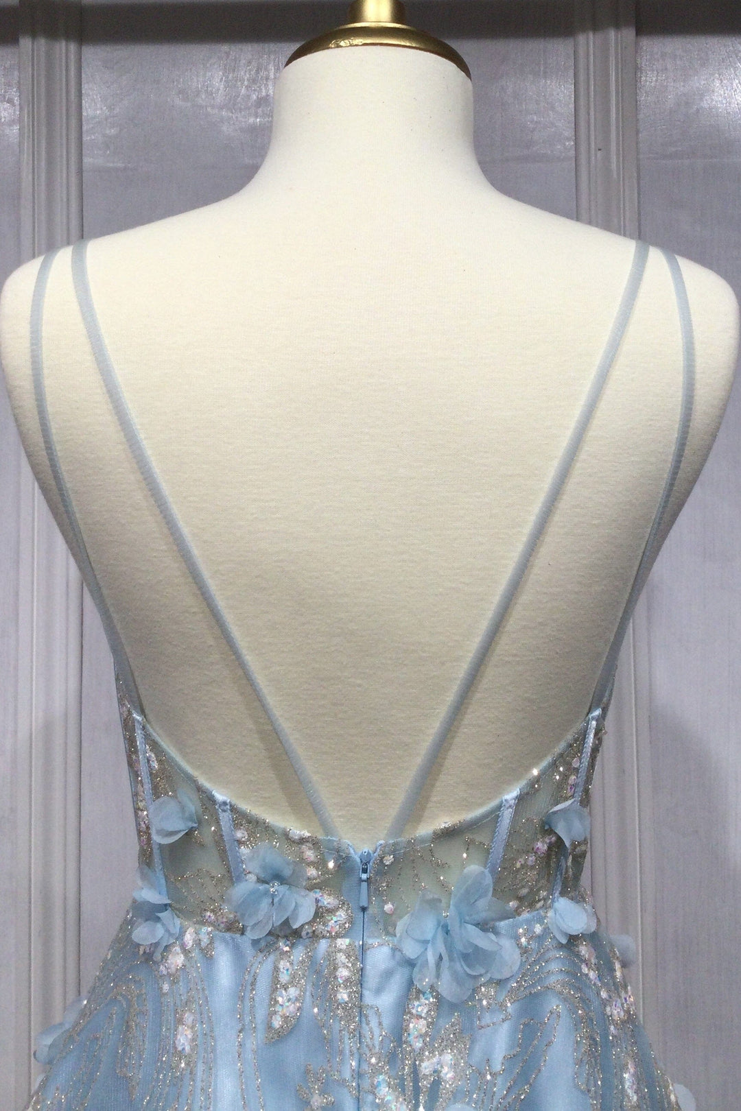 3D Floral Applique Ball Gown by Ladivine CB105