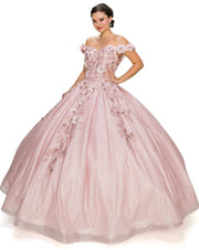 3D Floral Glitter Ball Gown by Cinderella Couture 8020J
