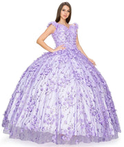 3D Floral Off Shoulder Ball Gown by Cinderella Couture 8021J