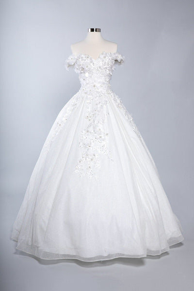 3D Floral Off Shoulder Ball Gown by Coya L2501