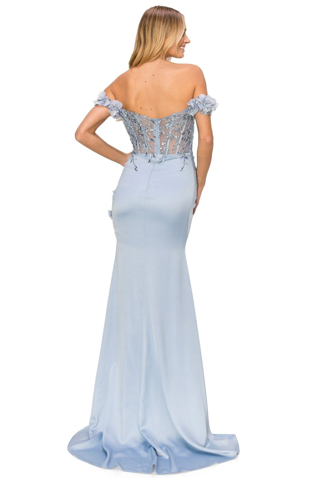 3D Floral Off Shoulder Gown by Cinderella Couture 8050J