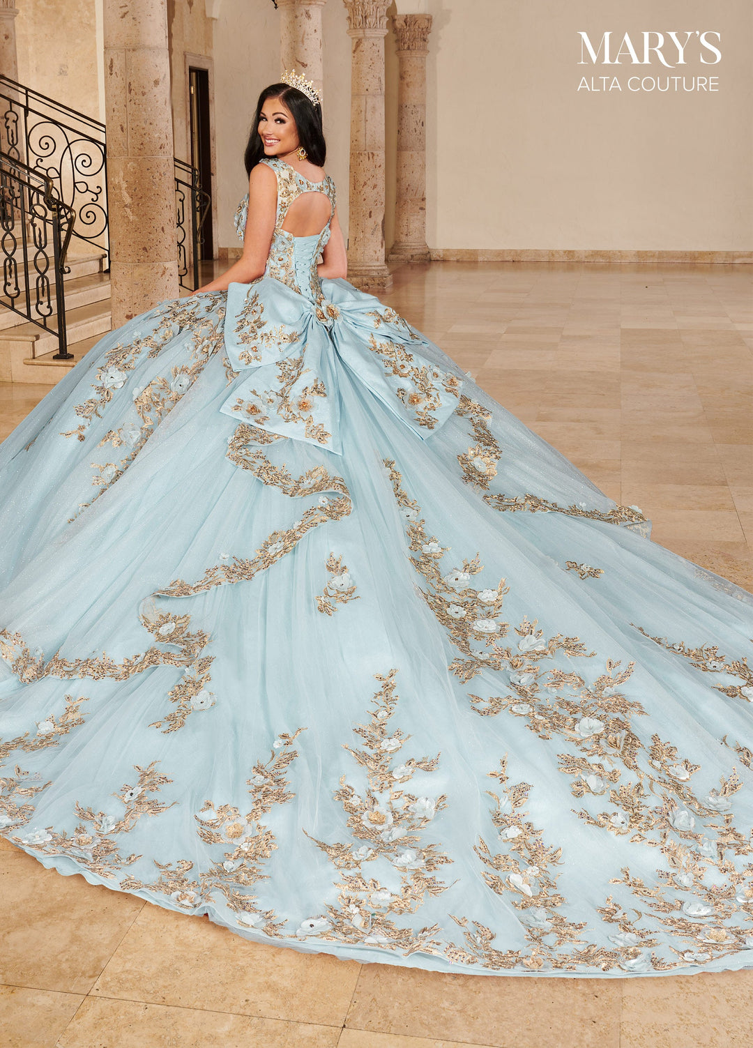 3D Floral Quinceanera Dress by Alta Couture MQ3074