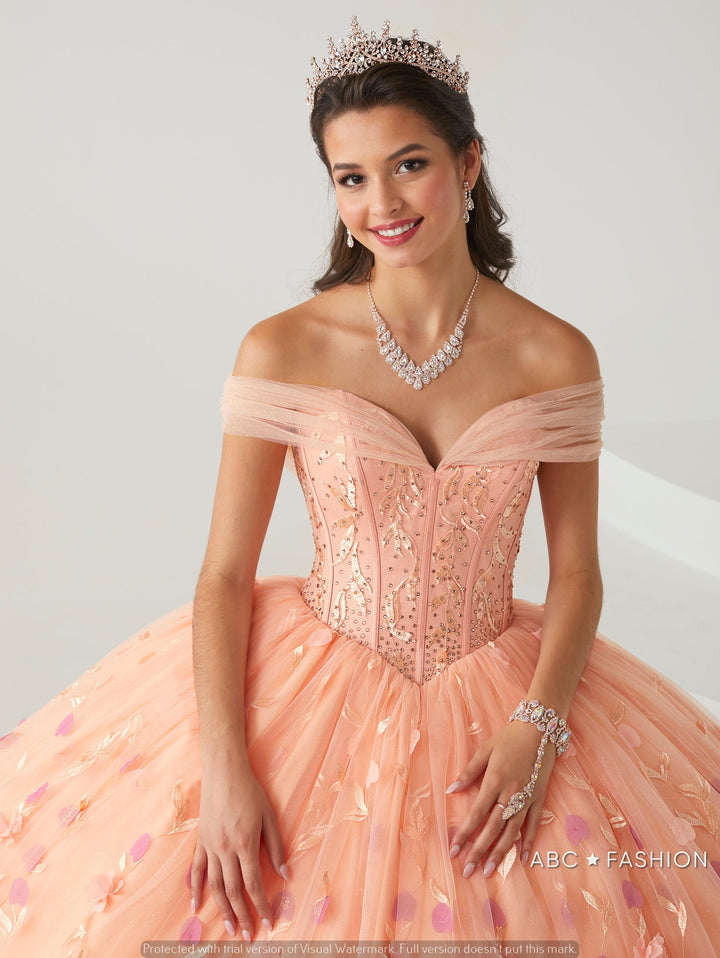 3D Floral Quinceanera Dress by House of Wu 26013