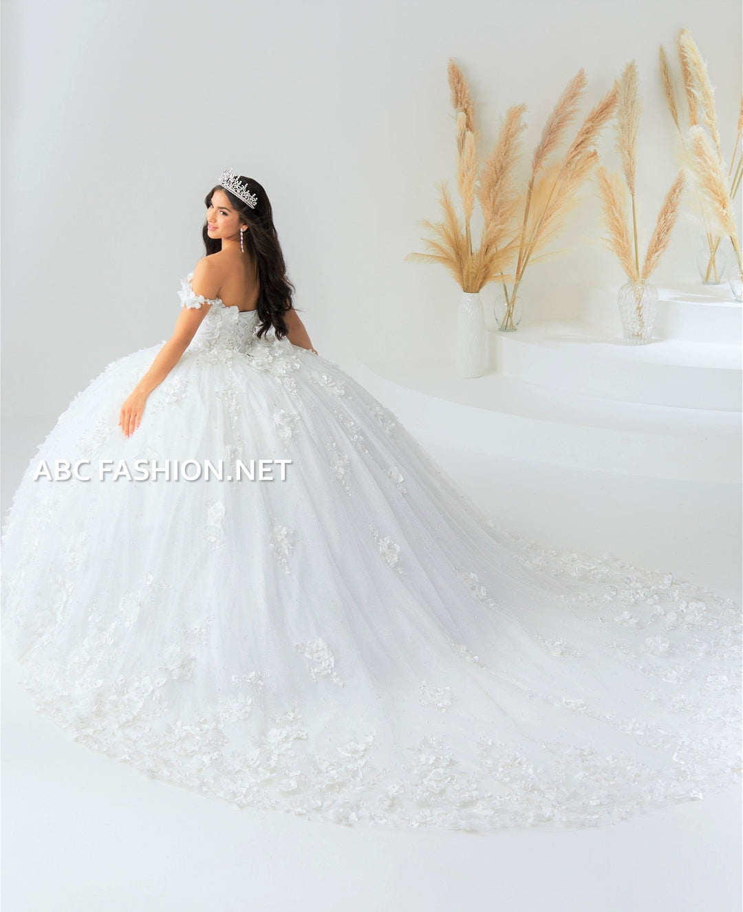 3D Floral Quinceanera Dress by House of Wu 26024